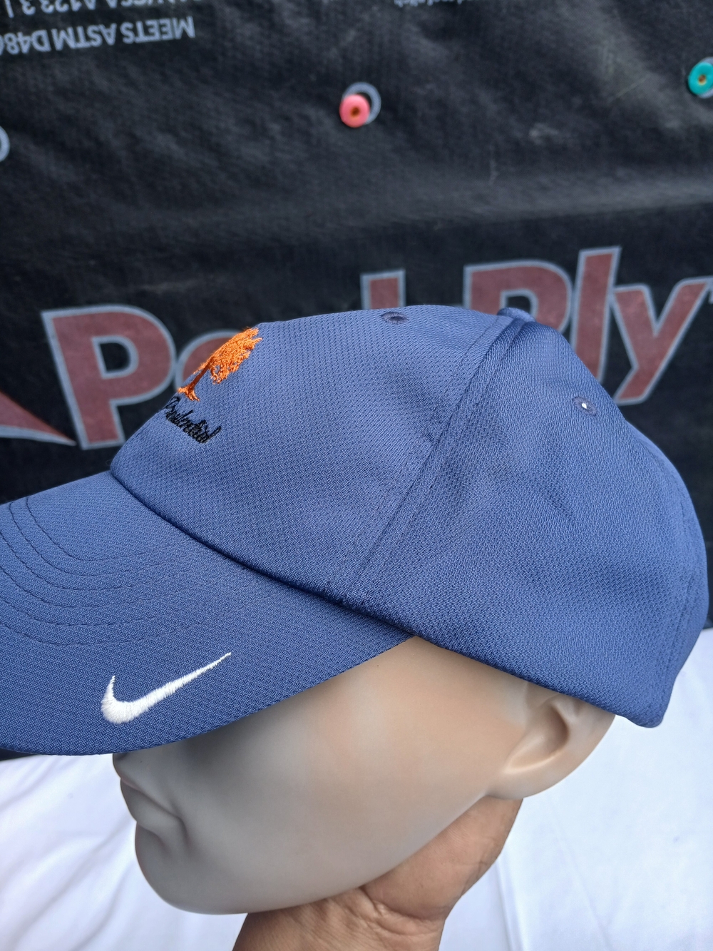 Nike Blue Baseball Cap with Orange Embroidery